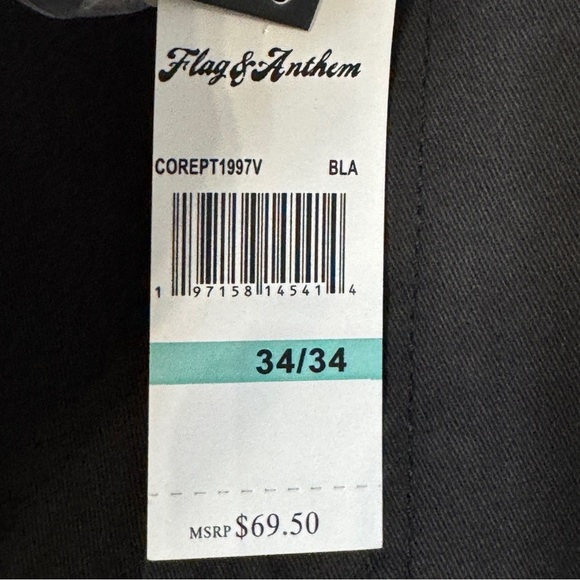 Flag & Anthem Black Stretch Twill Pants | 34x34 | NWT - Picture 5 of 10